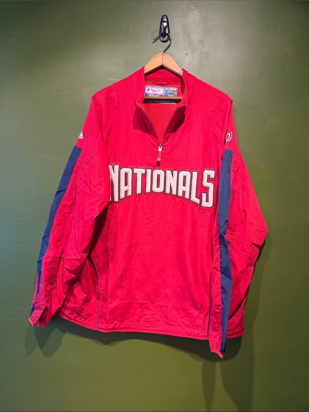 Washington Nationals Red Pullover Windbreaker Jacket